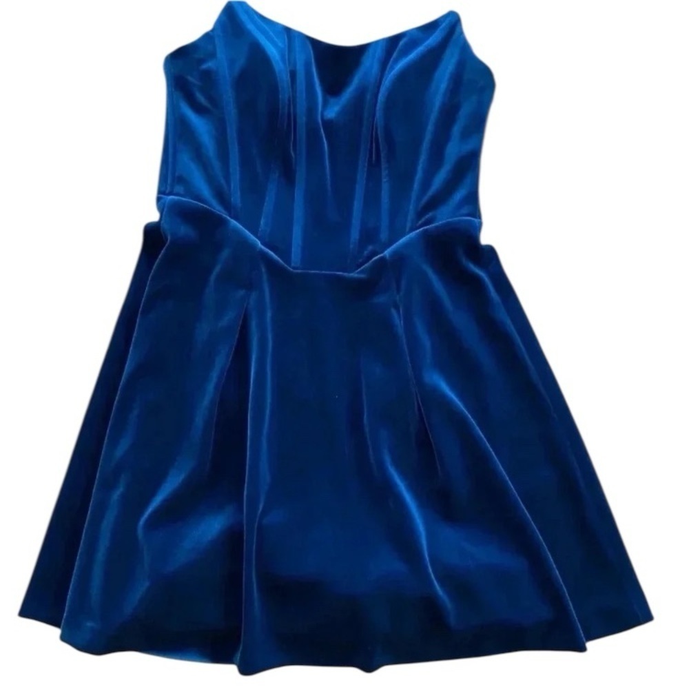 Aqua Women’s Winter Mini Strapless Velvet Dress Crinoline new size 10